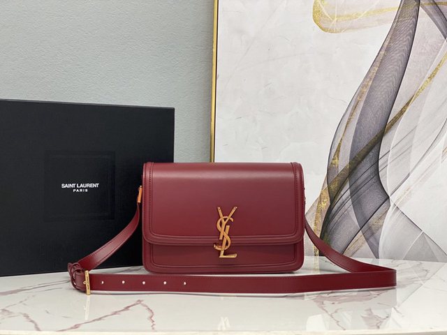 YSL专柜款女包 聖羅蘭經典款MONOGRAM金屬旋扣大號郵差包 YSL肩背斜挎包 634305  jjh1083