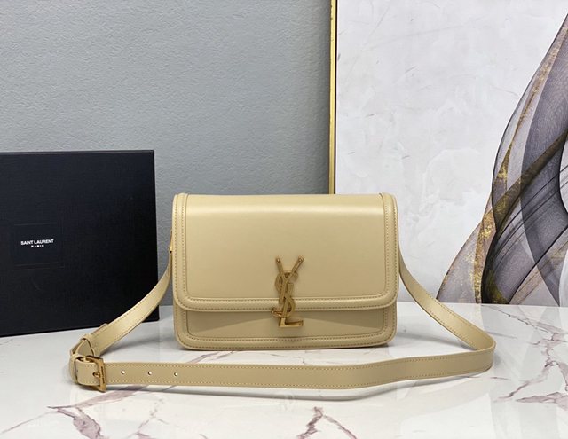 YSL专柜款女包 聖羅蘭經典款MONOGRAM金屬旋扣大號郵差包 YSL肩背斜挎包 634305  jjh1085