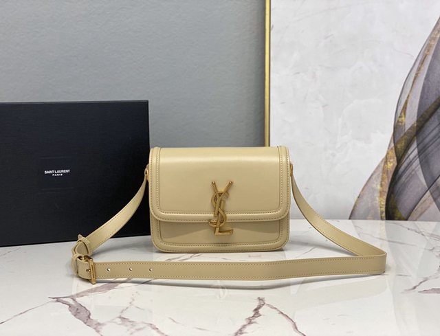YSL专柜款女包 聖羅蘭經典款MONOGRAM金屬旋扣小號郵差包 YSL肩背斜挎包 634306  jjh1086