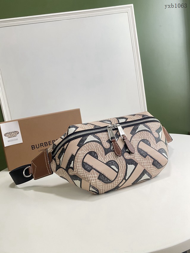 Burberry專門店新款腰包 巴寶莉環保帆布男女款腰包胸包挎包 yxb1063