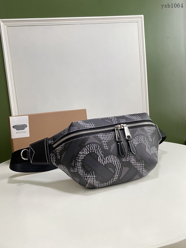 Burberry專門店新款腰包 巴寶莉環保帆布男女款腰包胸包挎包 yxb1064