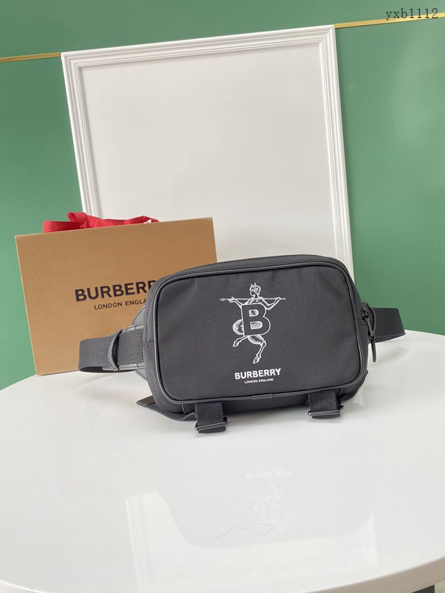 Burberry專門店新款男士腰包 巴寶莉尼龍布斜挎包腰包 yxb1112