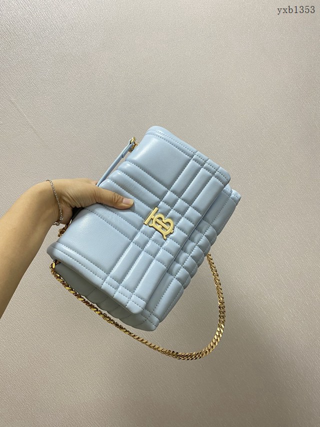Burberry專門店新款羔羊皮Thomas專屬標識女包 巴寶莉手提單肩斜挎鏈條包 yxb1353