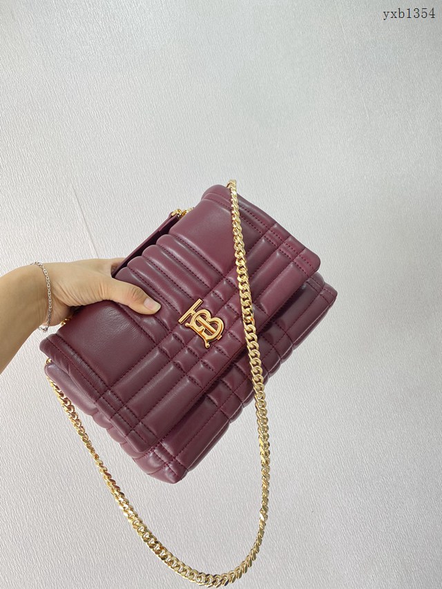Burberry專門店新款羔羊皮Thomas專屬標識女包 巴寶莉手提單肩斜挎鏈條包 yxb1354