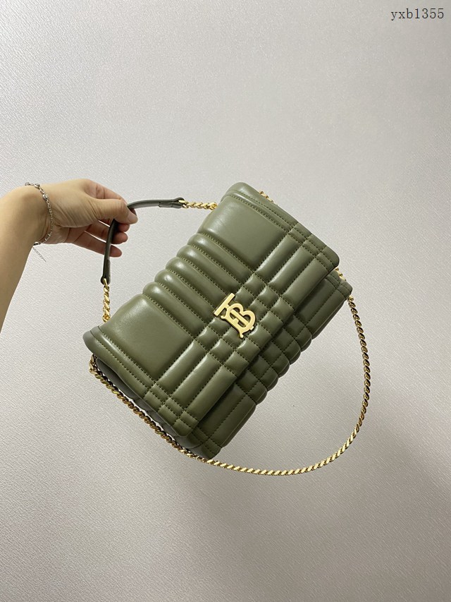 Burberry專門店新款羔羊皮Thomas專屬標識女包 巴寶莉手提單肩斜挎鏈條包 yxb1355
