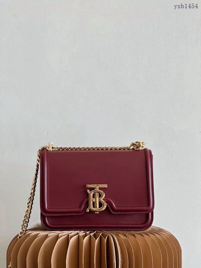 Burberry專門店新款TB專屬標識鎖扣包 巴寶莉皮革鏈條單肩斜挎女包 yxb1454