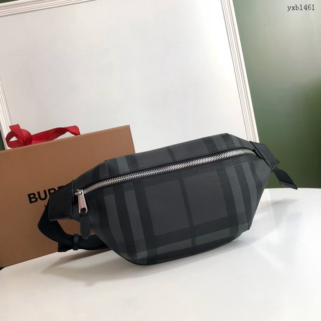 Burberry專門店新款男士腰包 巴寶莉London格紋腰包胸包挎包 yxb1461