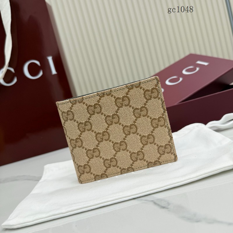 Gucci專櫃經典老花對折短款錢包 古馳Essence雙折男女錢包錢夾 876390  gc1048