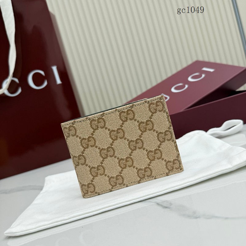 Gucci專櫃經典老花對折短款錢包 古馳Essence雙折男女錢包錢夾 A003OQ  gc1049