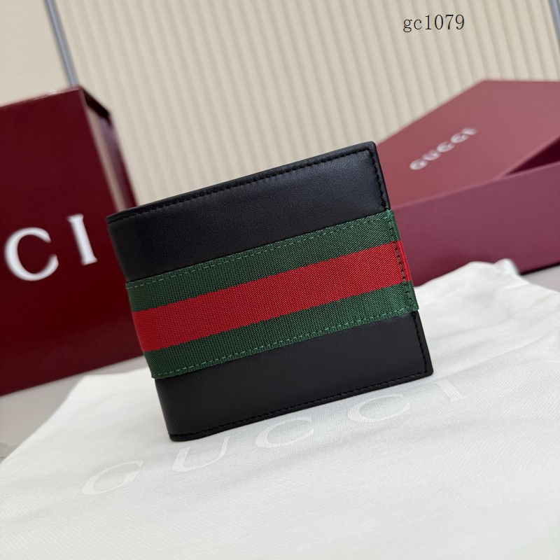 Gucci專櫃2026新款雙折錢夾 古馳經典織帶對折男士錢包 867269  gc1079