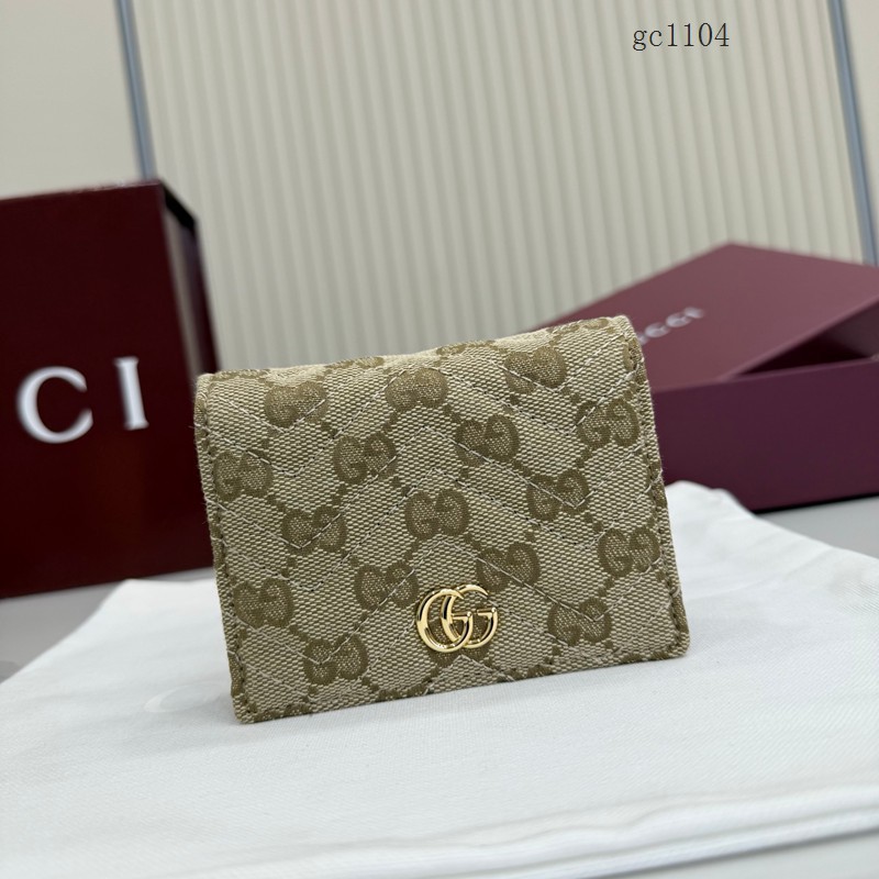 Gucci專櫃2026新款帆布雙折錢包 古馳Generation系列女士按扣錢夾卡夾 466492  gc1104
