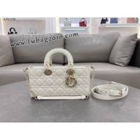 Dior专柜新款迪奥顶级原单白色Lady D-Joy手袋手提肩背女包 djfk1226