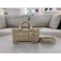 Dior专柜新款迪奥顶级原单杏色Lady D-Joy手袋手提肩背女包 djfk1228