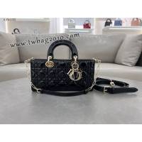Dior专柜新款迪奥顶级原单黑色Lady D-Joy手袋手提肩背女包 djfk1232