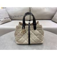 Dior专柜新款迪奥中号Toujours手袋牛皮超大藤格纹休闲女包 djfk1242