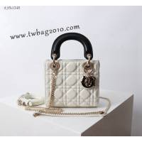 Dior专柜新款Lady女包迪奥高仿原单Lady Dior手袋三格手提肩背斜挎女包 djfk1348