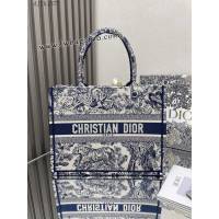 Dior专柜新款TOTE包迪奥高仿原单经典经典蓝虎中号购物袋手提托特包 djfk1377