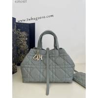 Dior专柜新款迪奥高仿原单中号岩石灰Toujours系列大菱格休闲女包 djfk1437
