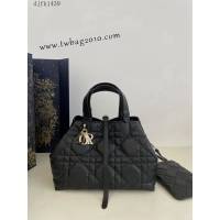 Dior专柜新款迪奥高仿原单中号黑色Toujours系列大菱格休闲女包 djfk1439