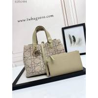 Dior专柜新款迪奥高仿原单中号杏大格布Toujours手袋手提女包 djfk1444