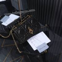 Dior专柜新款迪奥高仿原单黑色Miss Daisy羊皮链条肩背包 djfk1452