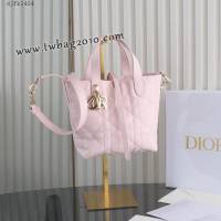 Dior专柜新款迪奥高仿原单原厂级Toujours竖版系列小号粉色M2835菜篮子 djfk1454