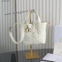 Dior专柜新款迪奥高仿原单原厂级Toujours竖版系列小号白色M2835菜篮子 djfk1455