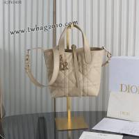 Dior专柜新款迪奥高仿原单原厂级Toujours竖版系列小号胭脂米色M2835菜篮子 djfk1456