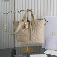 Dior专柜新款迪奥高仿原单原厂级Toujours竖版系列中号胭脂米色M2835菜篮子 djfk1461
