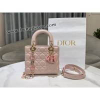 Dior专柜新款迪奥高仿原单彩琳琅扣Lady Dior手袋四格手提女包 djfk1471