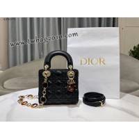 Dior专柜新款Lady女包迪奥高仿原单彩琳琅扣Lady Dior手袋三格手提女包 djfk1474