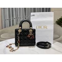 Dior专柜新款迪奥高仿原单彩琳琅扣Lady Dior手袋四格手提女包 djfk1475