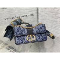 Dior专柜新款迪奥高仿原单Montaigne丹宁系列链条肩背斜挎女包 djfk1567