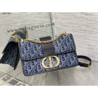 Dior专柜新款迪奥高仿原单Montaigne丹宁系列链条肩背斜挎女包 djfk1568