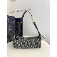 Dior专柜新款迪奥高仿原单Journey系列中号蓝布肩背女包 djfk1608