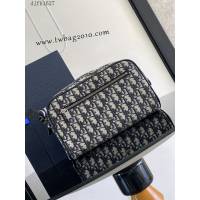 Dior专柜新款迪奥高仿原单CD Diamond图案帆洗漱包收纳包 djfk1627