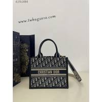 Dior专柜新款迪奥高仿原单蓝色老花小号Tote托特包购物包 djfk1684