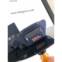 Dior专柜新款AND KAWS限定系列迪奥高仿原单Rider2.0拉链式腰包 djfk1730