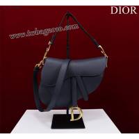 Dior专柜新款迪奥高仿原单长肩带大小号牛皮马鞍包手拎斜挎包 djfk1790