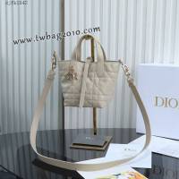 Dior专柜2025新款原厂皮手提包迪奥高仿原单杏色迷你toujours竖版手袋 djfk1842