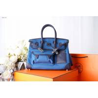 Hermes包包 愛馬仕新款Birkin包 帆布拼接滑皮Swift Cargo布包 男女同款通用  am2105