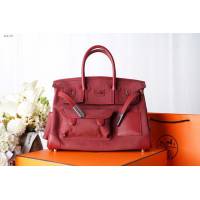 Hermes包包 愛馬仕新款Birkin包 帆布拼接滑皮Swift Cargo布包 男女同款通用  am2106