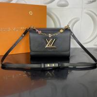 lv路易威登專櫃2022新款Twist中號手袋 lv爆款琺瑯裝飾鏈條小挎包 M20834 M20846 ydh4980
