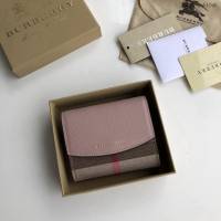 Burberry專門店新款手掌紋牛皮配格紋女士短夾錢包 巴寶莉經典款翻蓋短夾 yxb1046