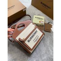 Burberry專門店新款小號撲克包 巴寶莉帆布托特包手提肩背女包 yxb1091