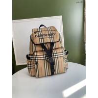 Burberry專門店新款雙肩包 巴寶莉Vintage復古格紋尼龍男士後背包 yxb1175