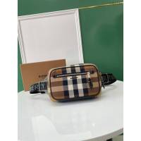 Burberry專門店新款腰包 巴寶莉格紋布男士腰包挎包 yxb1185