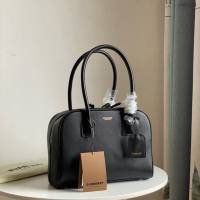 Burberry專門店新款女士帆布手提包 巴寶莉時裝秀款保齡球包Cube立方包 yxb1244