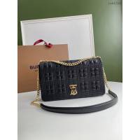 Burberry專門店新款大號羊皮TB蘿拉包 巴寶莉鏈條單肩斜挎女包 yxb1254