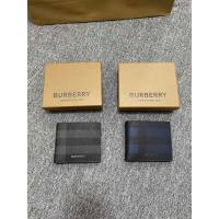 Burberry專門店新款灰格短夾 巴寶莉經典男士短夾錢包 yxb1276